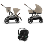 Cybex Trio Gazelle S Tpe Almond Beige con Aton S2