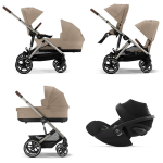 Cybex Trio Fratellare Gazelle S Tpe Almond Beige con Coud G