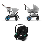 Cybex Trio e-Gazelle S SLV Stone Grey con Aton S2