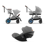 Cybex Trio e-Gazelle S SLV Stone Grey con Cloud G