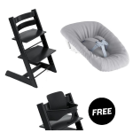 Stokke Tripp Trapp Sedia Black con Baby set e Newborn