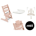 Stokke Kit Tripp Trapp Serene Pink con vassoio, cinture e Baby set