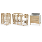 Stokke Cameretta Sleepi V3 Natural Culla-Lettino e Cassettiera con materassi