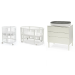 Stokke Cameretta Sleepi V3 White Culla-Lettino e Cassettiera con materassi