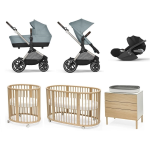 Kit Nascita Cybex Trio EOS Sky blue e Cameretta Stokke Sleepi V3 Natural