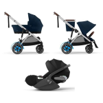 Cybex Trio e-Gazelle S SLV Ocean Blue con Cloud T