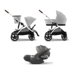 Cybex Trio Gazelle S SLV Stone Grey con Cloud T