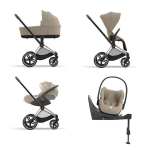 Cybex Trio Priam 4 in 1 Cozy Beige-Rosegold con Cloud T e Isofix