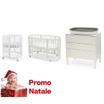 Stokke Cameretta Sleepi V3 White Culla-Lettino e Cassettiera con materassi