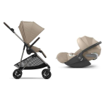 Cybex 2in1 Melio Almond Beige con Cloud T Plus I-Size