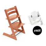 Stokke Tripp Trapp Sedia Terracotta con Baby set white