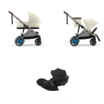 Cybex Trio e-Gazelle S TPE Seashell Beige con Cloud G Plus I-Size