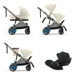 Cybex Trio Fratellare e-Gazelle S TPE Seashell Beige con Cloud G I Size Plus