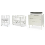 Stokke Cameretta Sleepi V3 White Culla-Lettino e Cassettiera con materassi