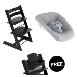 Stokke Tripp Trapp Sedia Black con Baby set e Newborn