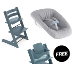 Stokke Tripp Trapp Fjord Blue con Baby set e Newborn 