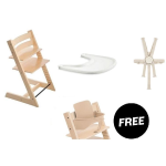 Stokke Kit Tripp Trapp Natural con vassoio, cinture e Baby Set