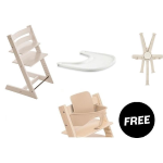 Stokke Kit Tripp Trapp Whitewash con vassoio, cinture e Baby Set