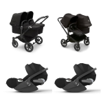 Bugaboo Trio Gemellare Donkey 5 Midnight Black con Cloud T