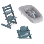 Stokke Tripp Trapp Fjord Blue con Baby set e Newborn 