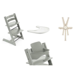 Stokke Tripp Trapp Glacier Green con vassoio, cinture e Baby Set