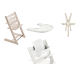 Stokke Tripp Trapp Whitewash con vassoio cinture e Baby Set 2