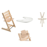 Stokke Kit Tripp Trapp Natural con vassoio, cinture e Baby Set 2