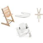 Stokke Tripp Trapp Natural con vassoio cinture e Baby Set 2