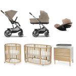 Kit Nascita Cybex Trio Balios con Cameretta Stokke Sleepi V3 Natural