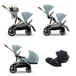 Cybex Trio Fratellare Gazelle S TPE Stormy Blue con Cloud G