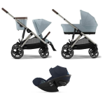 Cybex Trio Gazelle S TPE Stormy Blue con Cloud G Plus