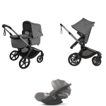 Bugaboo Trio Fox 5 Renew Moon Grey con Cloud T I-Size