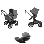 Bugaboo Trio Fox 5 Renew Moon Grey con Cloud G I-Size