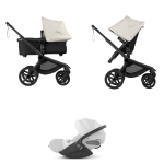 Bugaboo Trio Fox 5 Renew Misty White con Cloud T I-Size