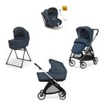 Electa System Quattro Hudson Blue-Silver Black e Darwin Recline