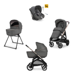 Aptica System Quattro Velvet Grey-Palladio Black e Darwin Recline