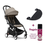 Stokke Passeggino Yoyo 3 Black-Taupe con Poggiagambe