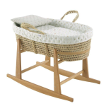 Cambrass Culla in Palma Naturale House Mint con Dondolo