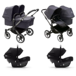 Bugaboo Donkey 5 Trio Gemellare Graphite-Stormy Blue e Turtle Air