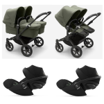 Bugaboo Donkey 5 Trio Gemellare BLACK FOREST GREEN con Cloud G I-Size