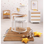 Azzurra culla Lettino Wave Bianco Naturale