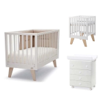 Cameretta con culla-lettino Madrid V2 e Bagnetto-fasciatoio
