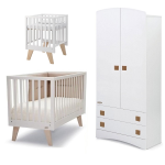 Bebè Kit Cameretta Madrid V2 Lettino e Armadio Pomi Natural