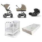 Kit Neonato Trio Cybex Balios Almond Beige e Culla Lettino Simply