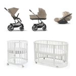 Kit Nascita Neonato Trio Balios S Lux Almond Biege e Sleepi V3 White