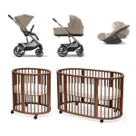 Kit Nascita Neonato Trio Balios S Lux Almond Biege e Sleepi V3 Warm Brown