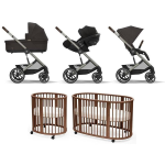 Kit Nascita Neonato Trio Balios Chocolate Brown e Sleepi V3 Warm Brown