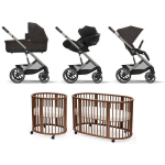 Kit Nascita Neonato Trio Balios S Chocolate Brown e Sleepi V3 Warm Brown