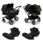 Bugaboo Trio Gemellare Donkey 5 Midnight Black con Cloud G i-Size