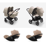 Donkey 5 Trio Gemellare Black-Desert Taupe e Cloud G Plus I-Size